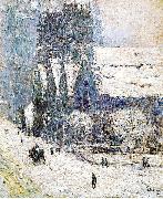 Childe Hassam Painting, oil on canvas, of Calvary Church Spain oil painting artist